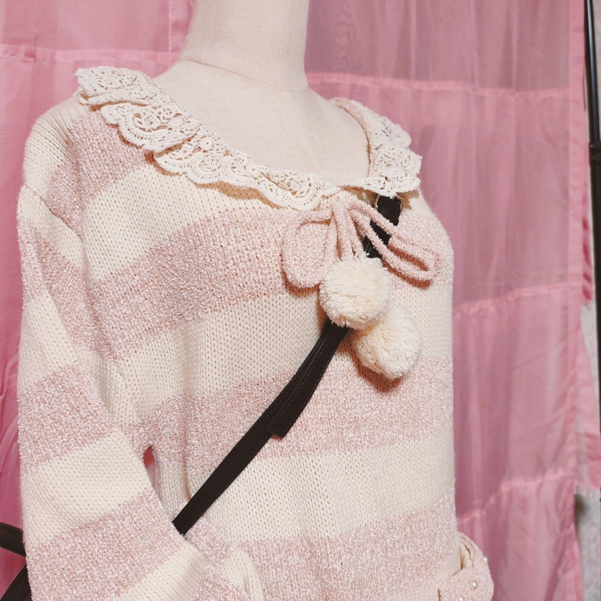 LIZ LISA ふわふわ ポンポン キャミソール ピンク 平成レトロ y2k LIZ