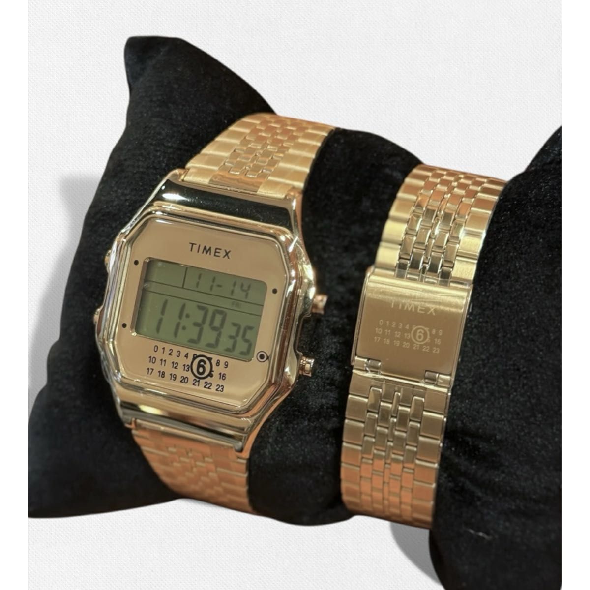 腕時計 T80 Gift Set TIMEX タイメックス デジタル ゴールドカラー