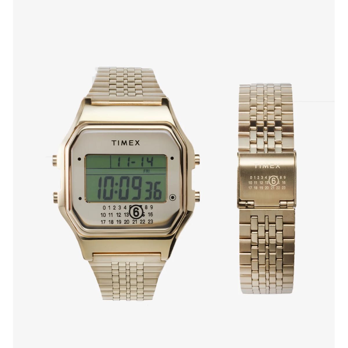 腕時計 T80 Gift Set TIMEX タイメックス デジタル ゴールドカラー