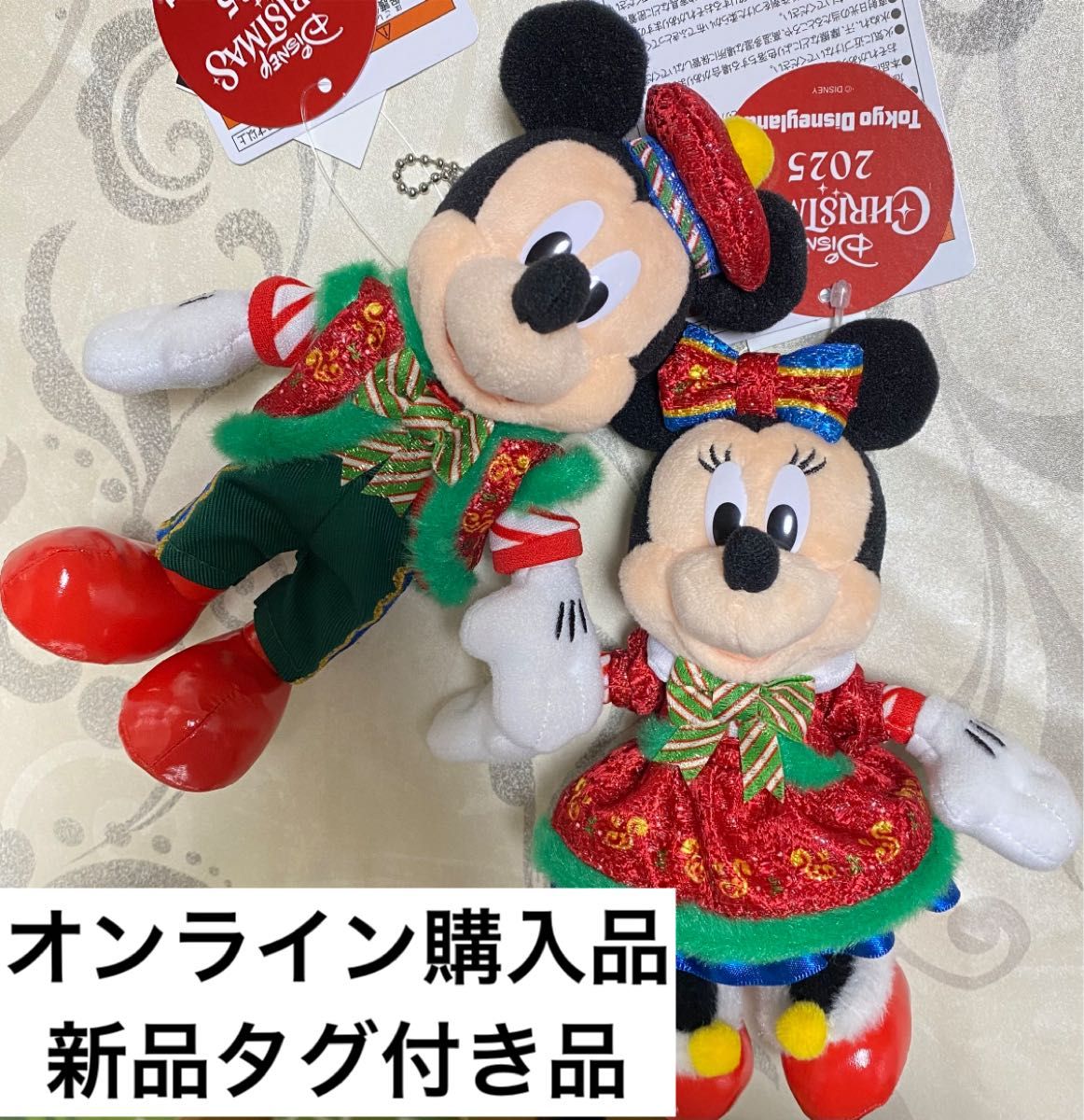 ミッキー ミニー ぬいぐるみバッジ クリスマスディズニー 2025