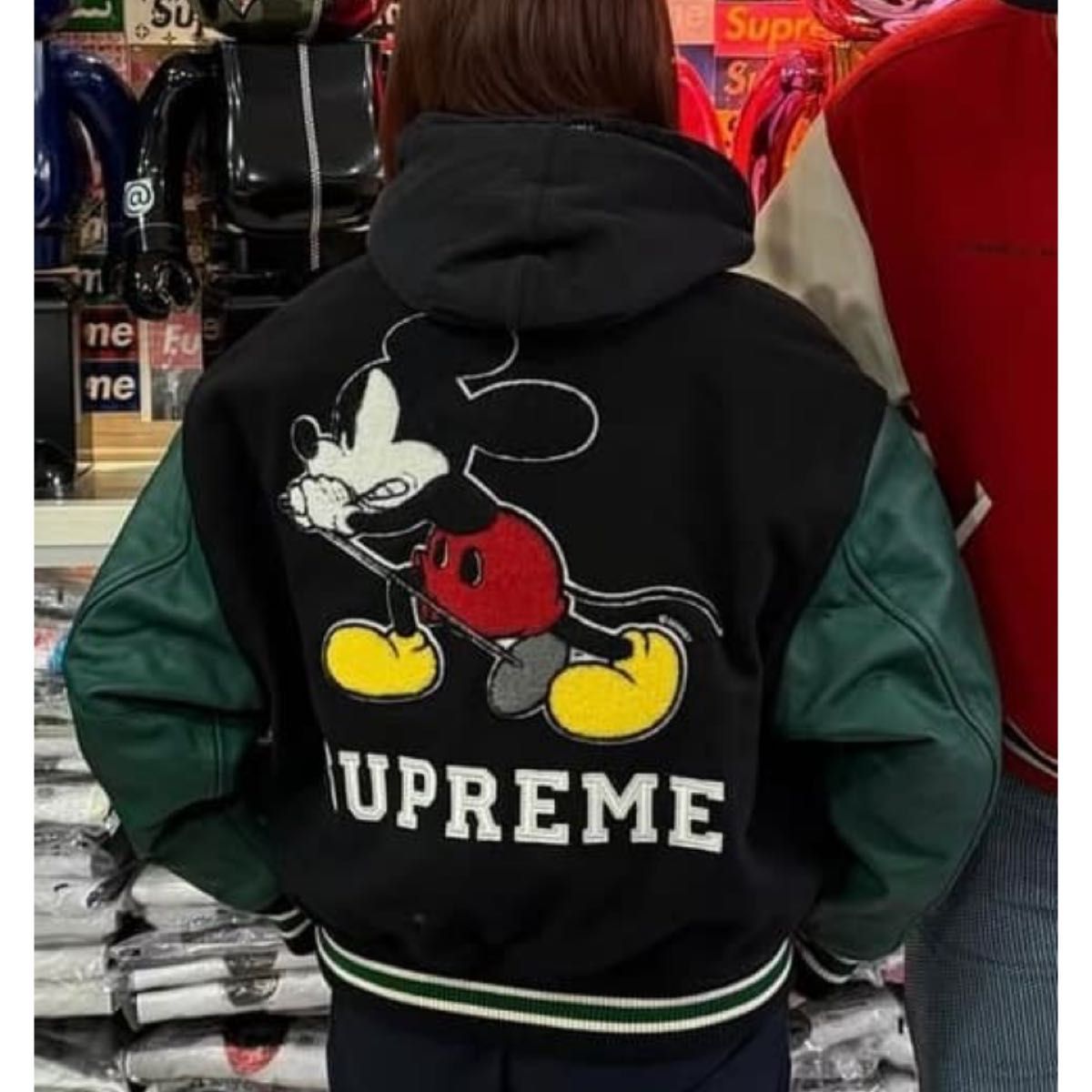 Supreme × Number (N)ine × Mickey Mouse Varsity Jacket Lsize｜Yahoo
