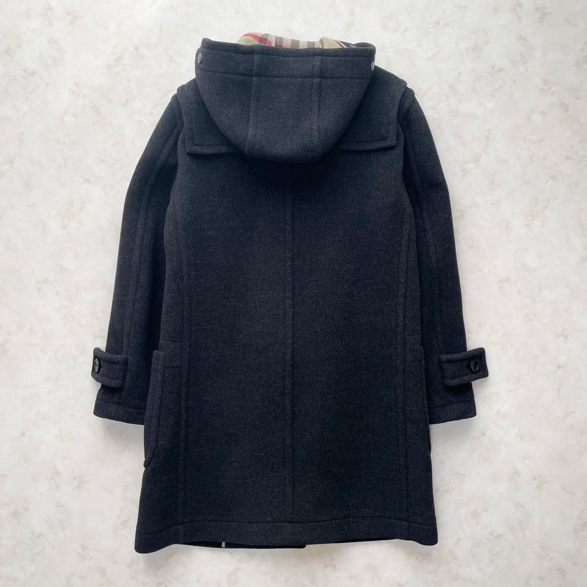 極美品】BURBERRY バーバリー ウールダッフルコート ブラック メンズ