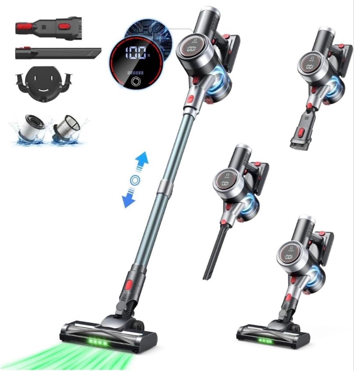 掃除機 コードレス【11月新登場 65Kpa超強力吸引＆業界軽量設計＆65分