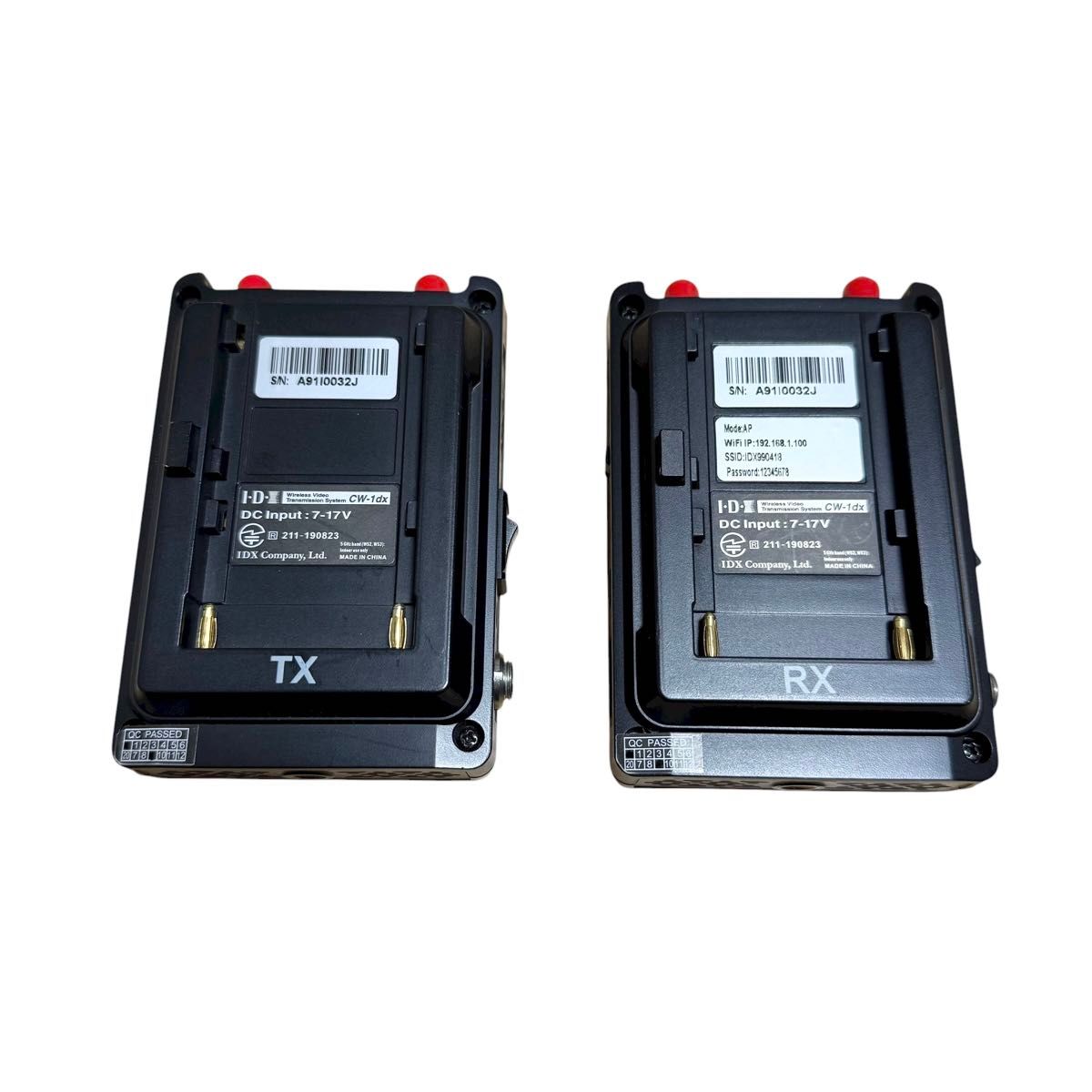 IDX RX TX CW-1dx ワイヤレス ビデオ伝送システム アイディーエクス