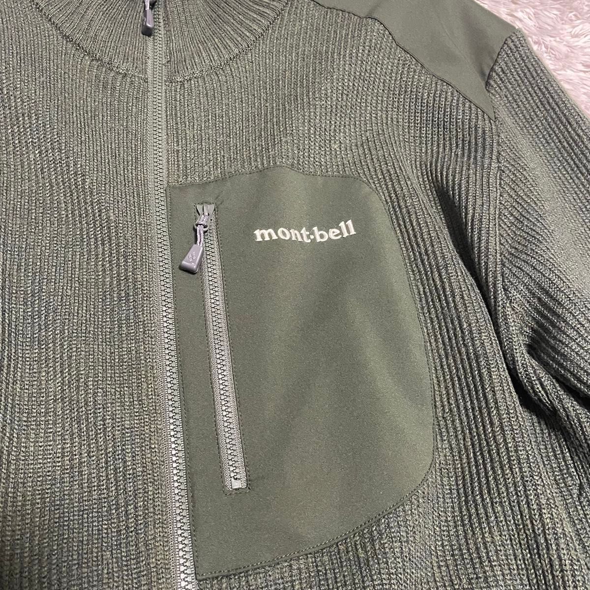 極美品 モンベル ミッテルレギ フルジップ セーター メンズL 1106634