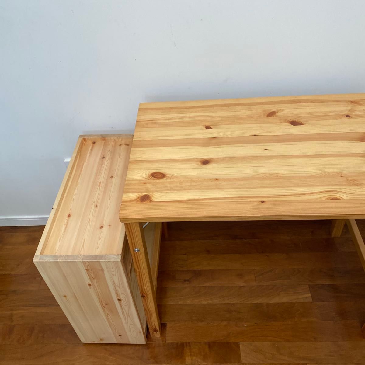 MUJI 無印良品 パイン材テーブル・折りたたみ式 幅80 /パイン材デスク