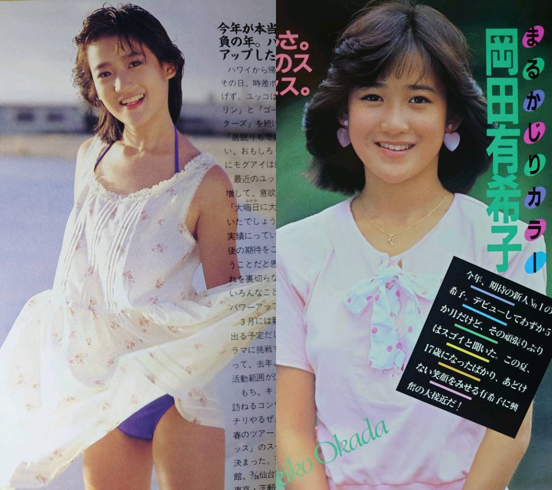 岡田有希子 1984年〜1986年 大量 切り抜き ファイル 2冊 120P｜Yahoo