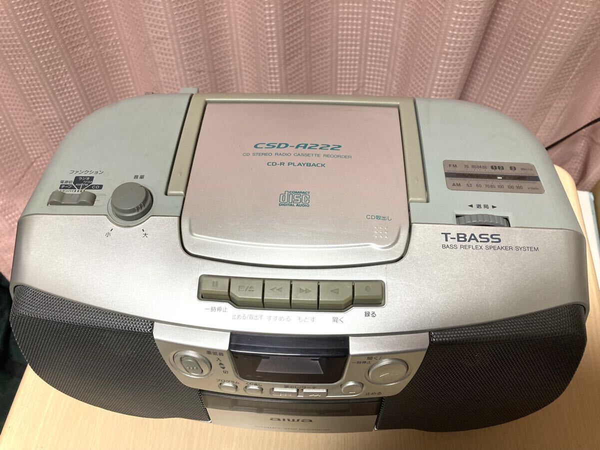 AIWA アイワ CSD-A222 CDラジカセ 2002年製 カセット ラジオ｜Yahoo