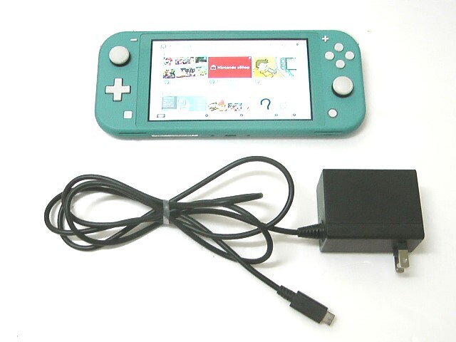 Nintendo Switch Lite ターコイズ 本体 完動品 充電アダプター付き
