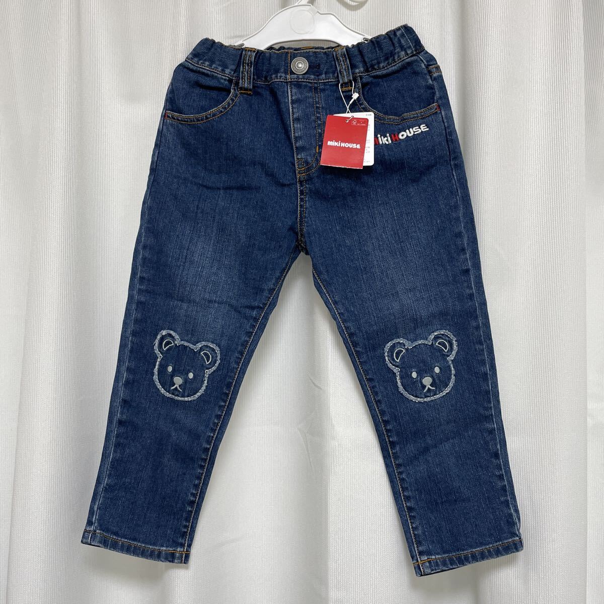 100 MIKI HOUSE Bear pants 工場 ミキハウス デニム ジーパン ジーンズ