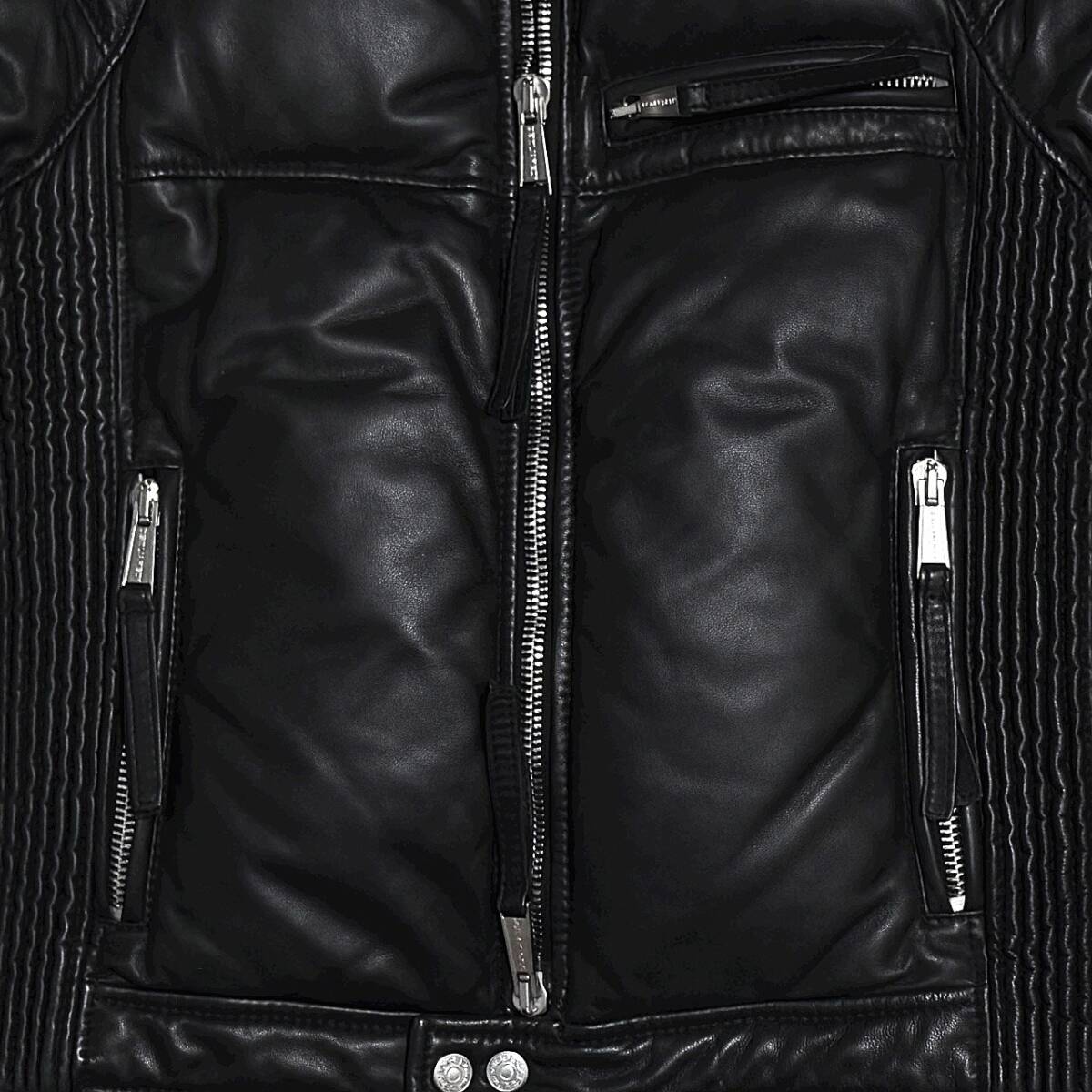 希少 美品 名作 DSQUARED2 ディースクエアード 極上羊革 ラムレザー