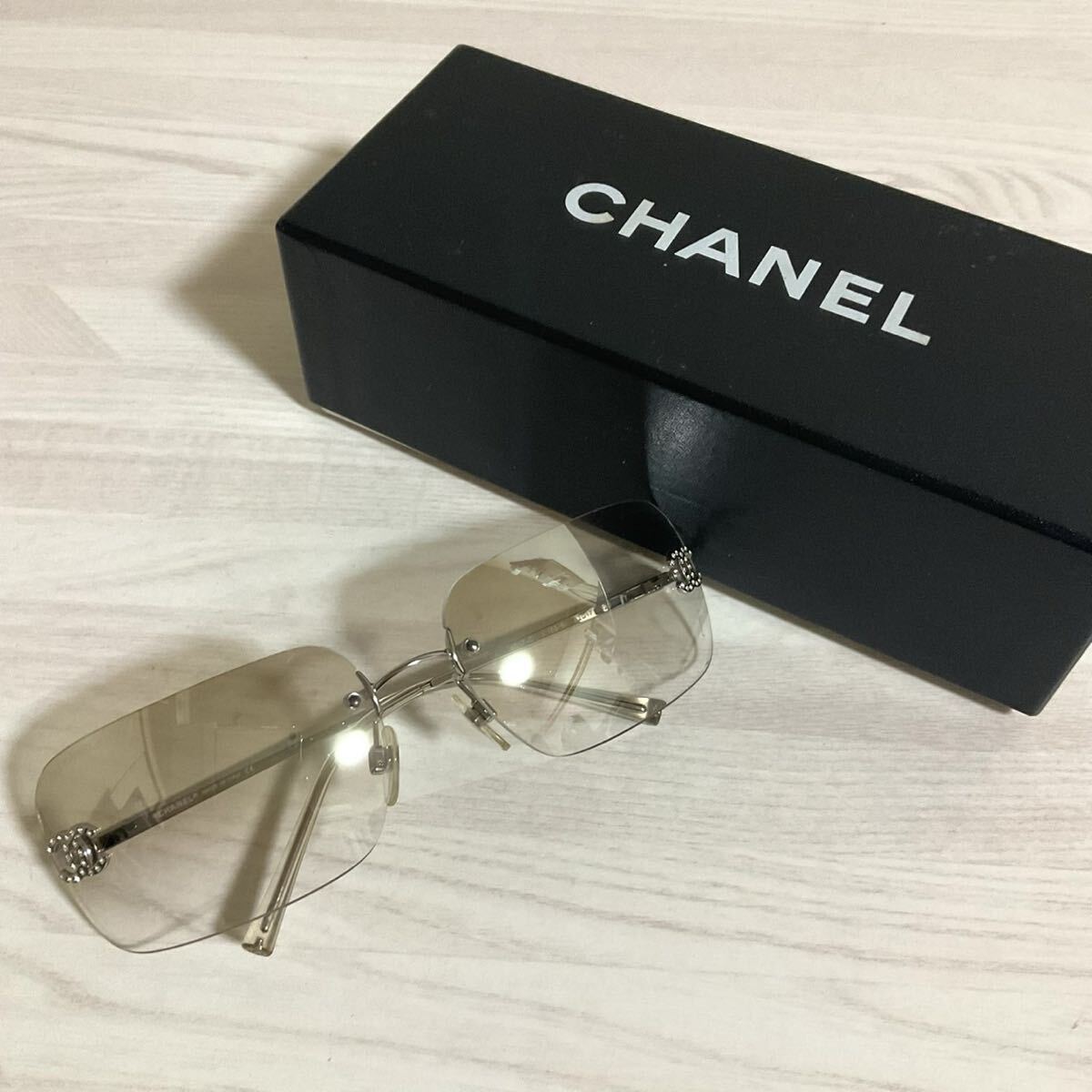 CHANEL シャネル ココマーク ラインストーン サングラス メガネ 4017