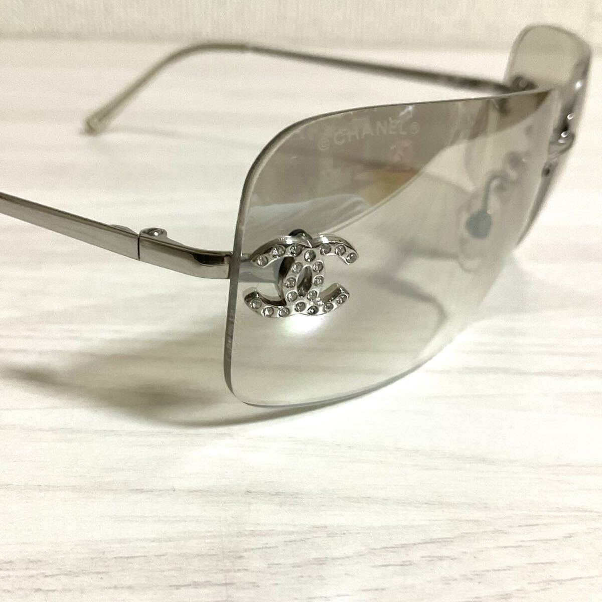 CHANEL シャネル ココマーク ラインストーン サングラス メガネ 4017