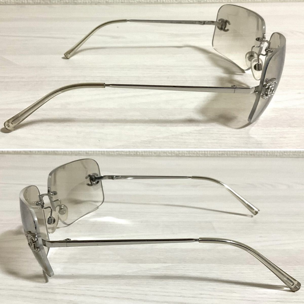CHANEL シャネル ココマーク ラインストーン サングラス メガネ 4017