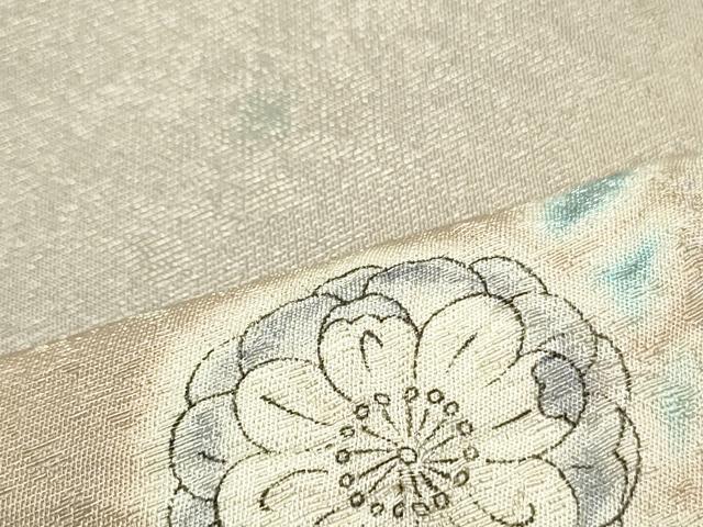 平和屋着物○太鼓柄袋帯 作家物 絞り 辻が花 金通し地 正絹 逸品