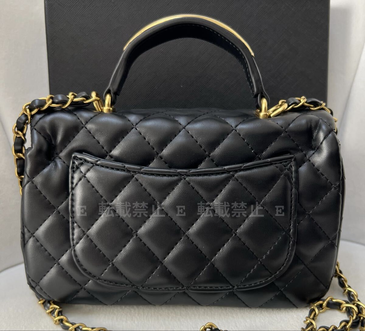 未使用 CHANEL ノベルティ キルティング ゴールドメタル ハンドル付