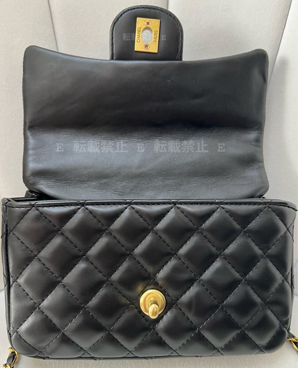 未使用 CHANEL ノベルティ キルティング ゴールドメタル ハンドル付