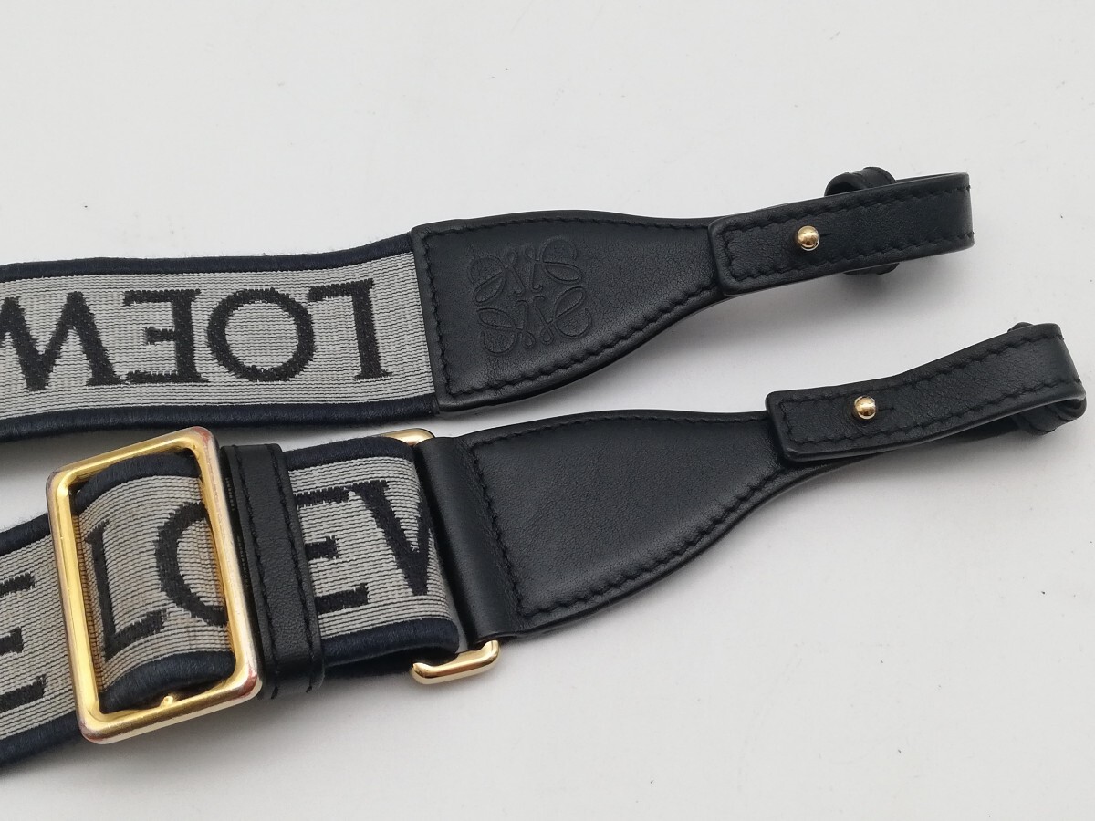 LOEWE アナグラム ショルダーストラップ ジャガード レザー ロゴ