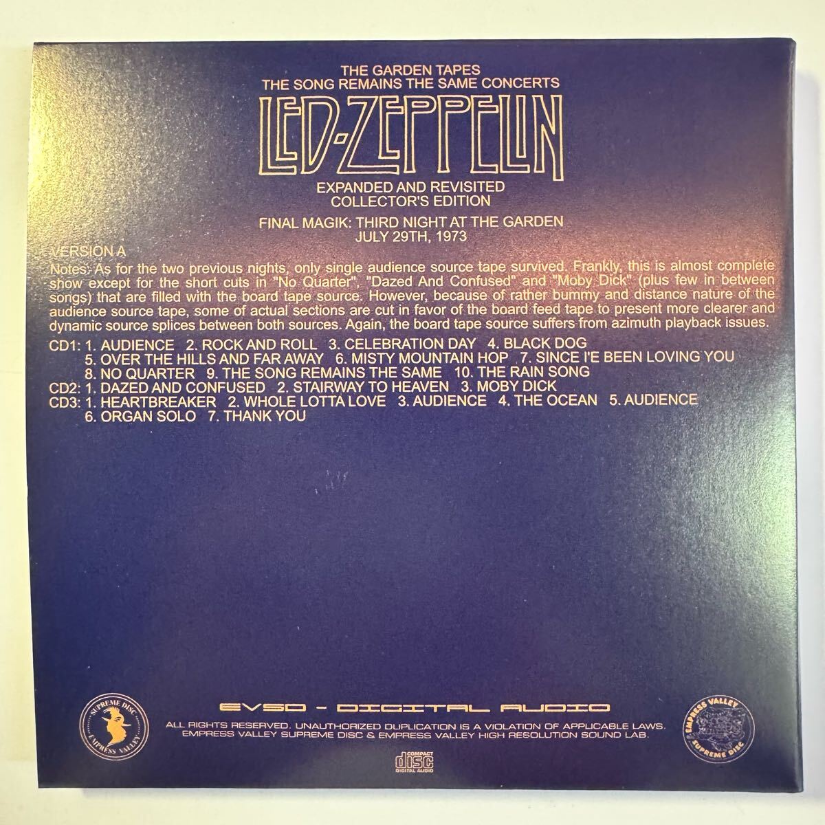 LED ZEPPELIN / THE GARDEN TAPES「狂熱のライヴ・完全版」(18CD BOX