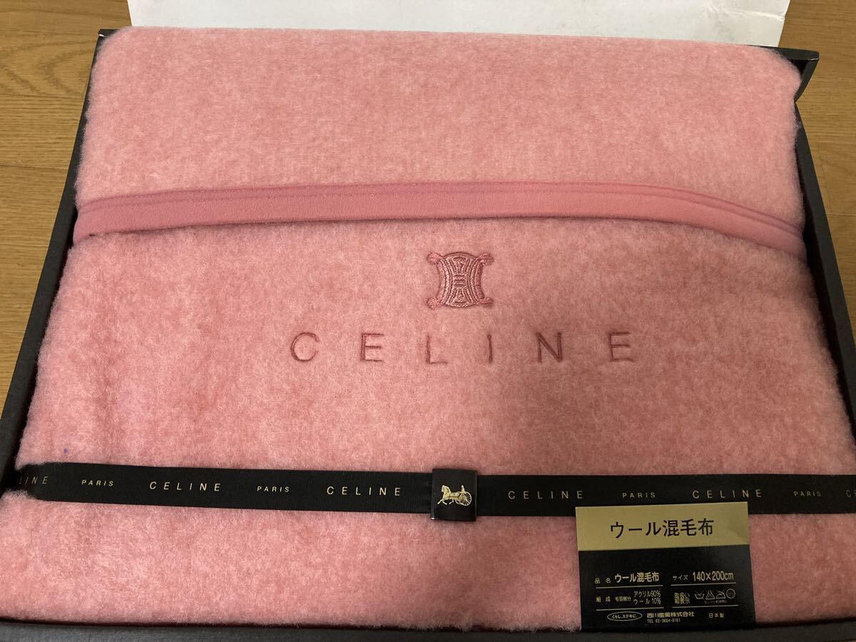 未使用】CELINEセリーヌ ウール混毛布 140×200cm ピンク｜Yahoo!フリマ