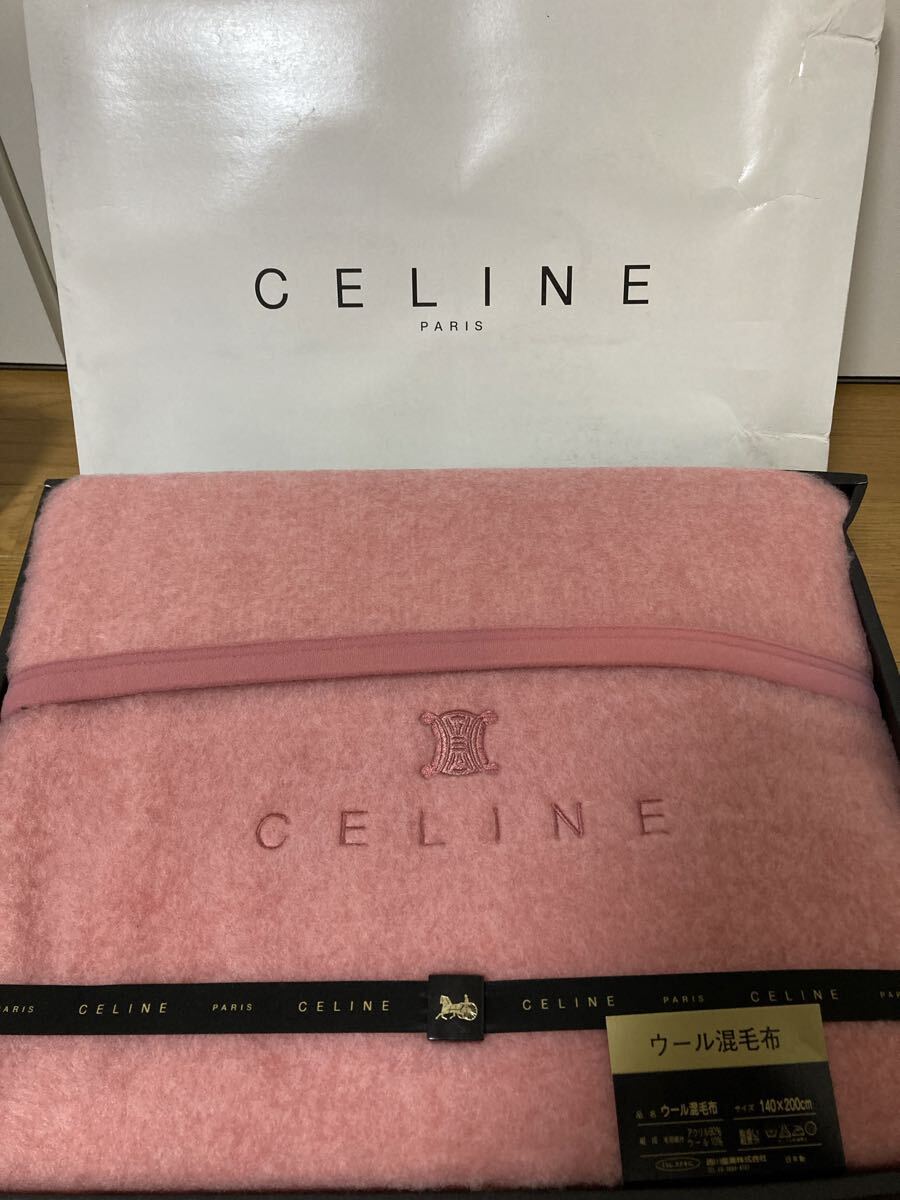 未使用】CELINEセリーヌ ウール混毛布 140×200cm ピンク｜Yahoo!フリマ