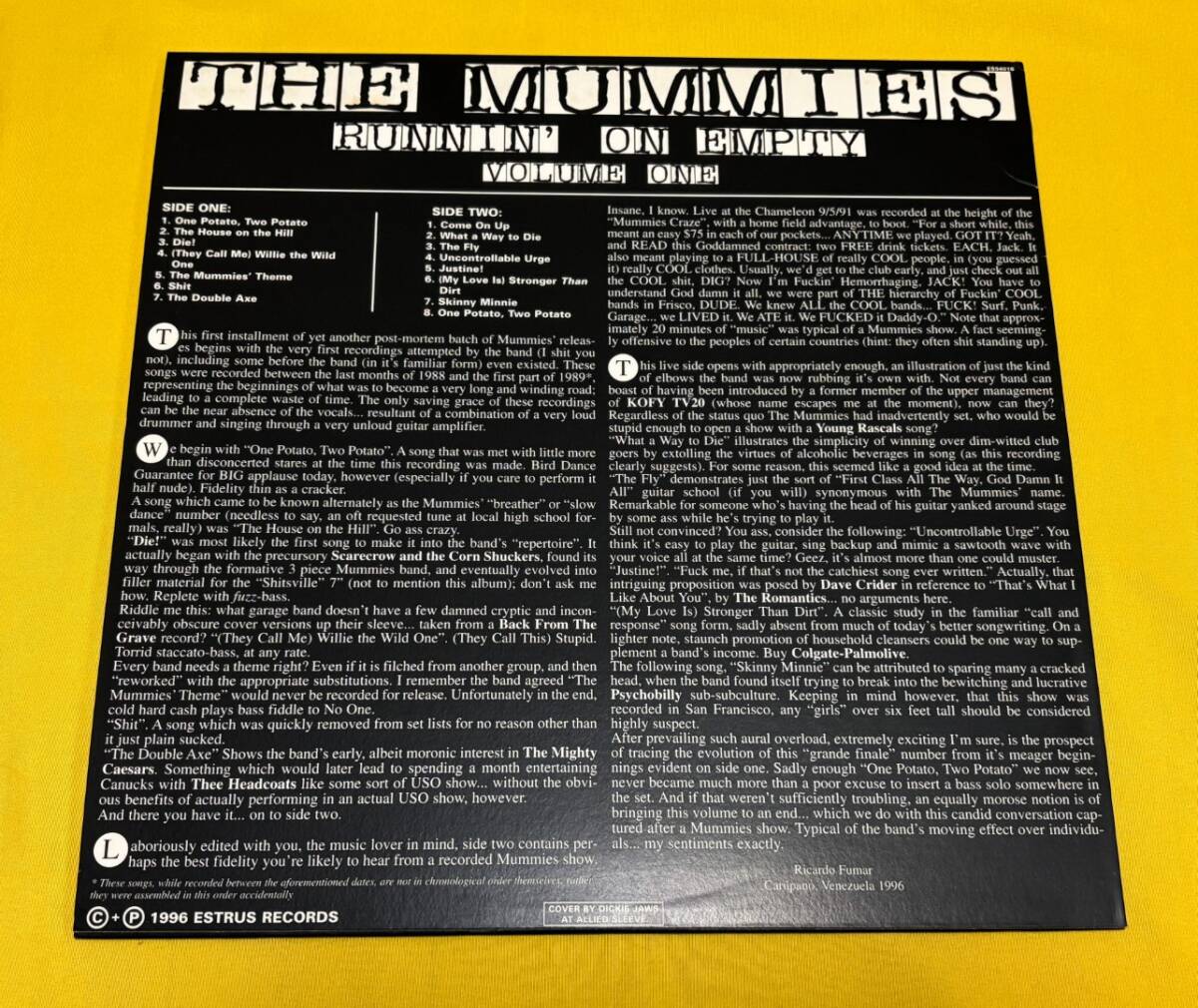 The Mummies – ◇US ORG LP◇ THE MUMMIES / RUNNIN' ON EMPTY