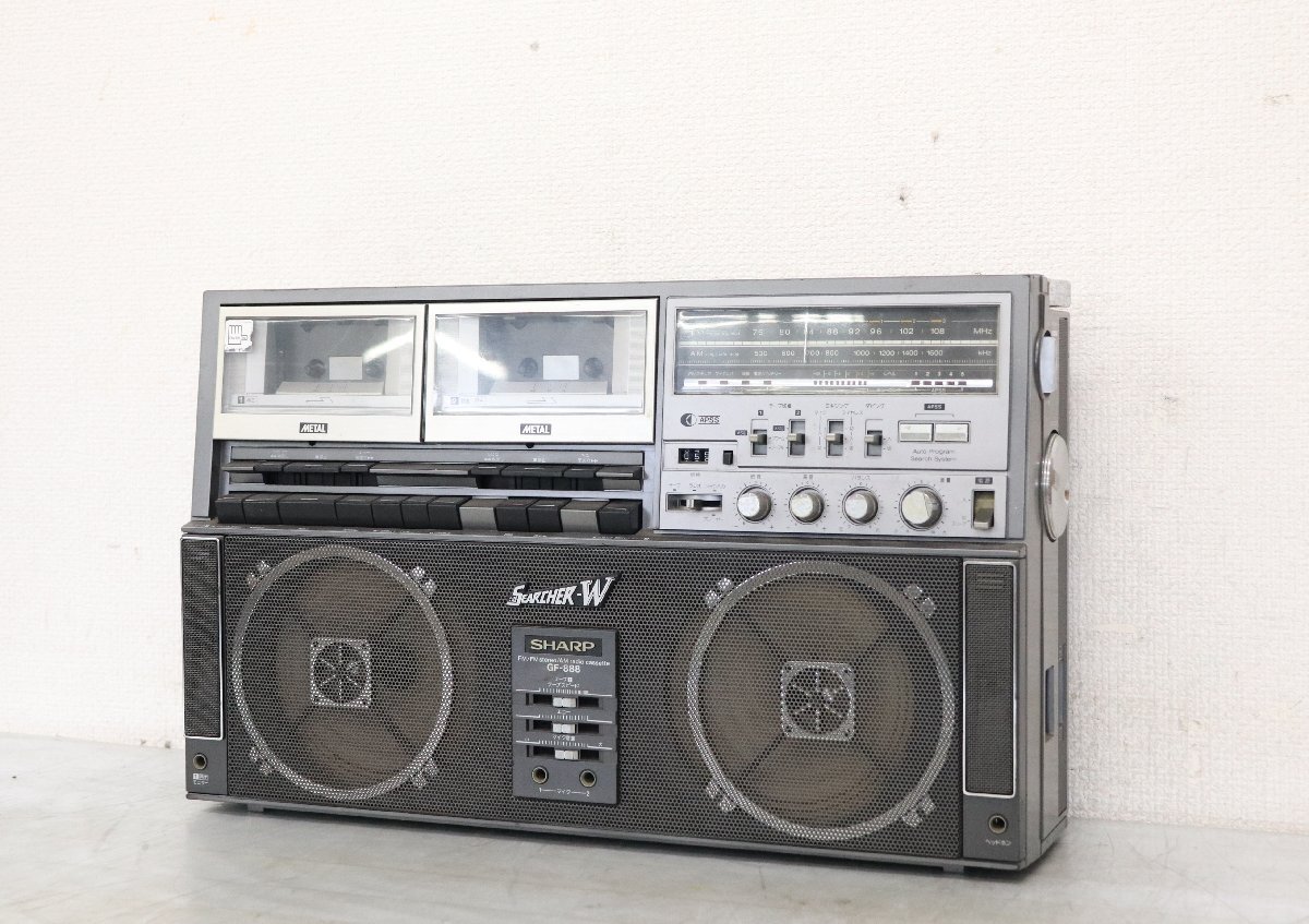 シャープGF-818J Wラジカセ ジャンク品 シャープ ラジカセ GF-818J