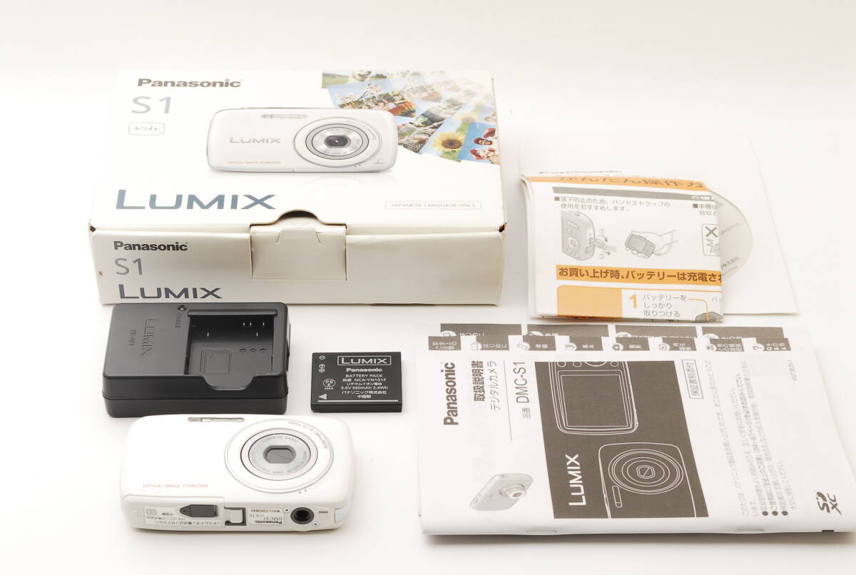 美品】Panasonic LUMIX DMC-S1 ホワイト パナソニックのコンパクト