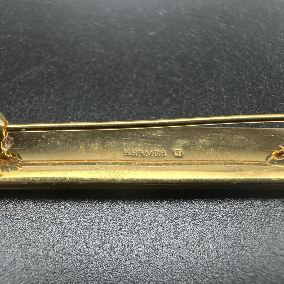 極美品✨ エルメス ブローチ エマイユ 七宝焼 ゴールド 1483 極美品