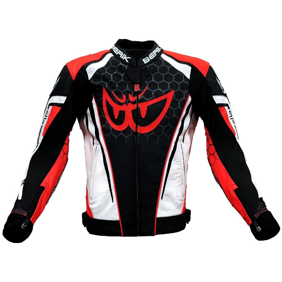 BERIK パンチングレザージャケット、防風ライナー付サイズ48 M相当