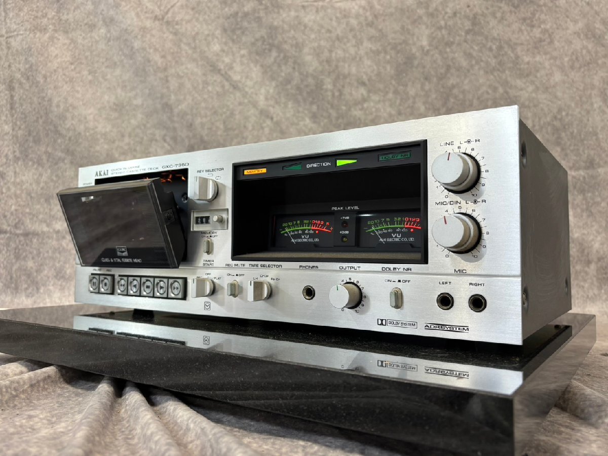 ジャンク品 AKAI アカイ GXC-735D 2ヘッドシングルカセットデッキ