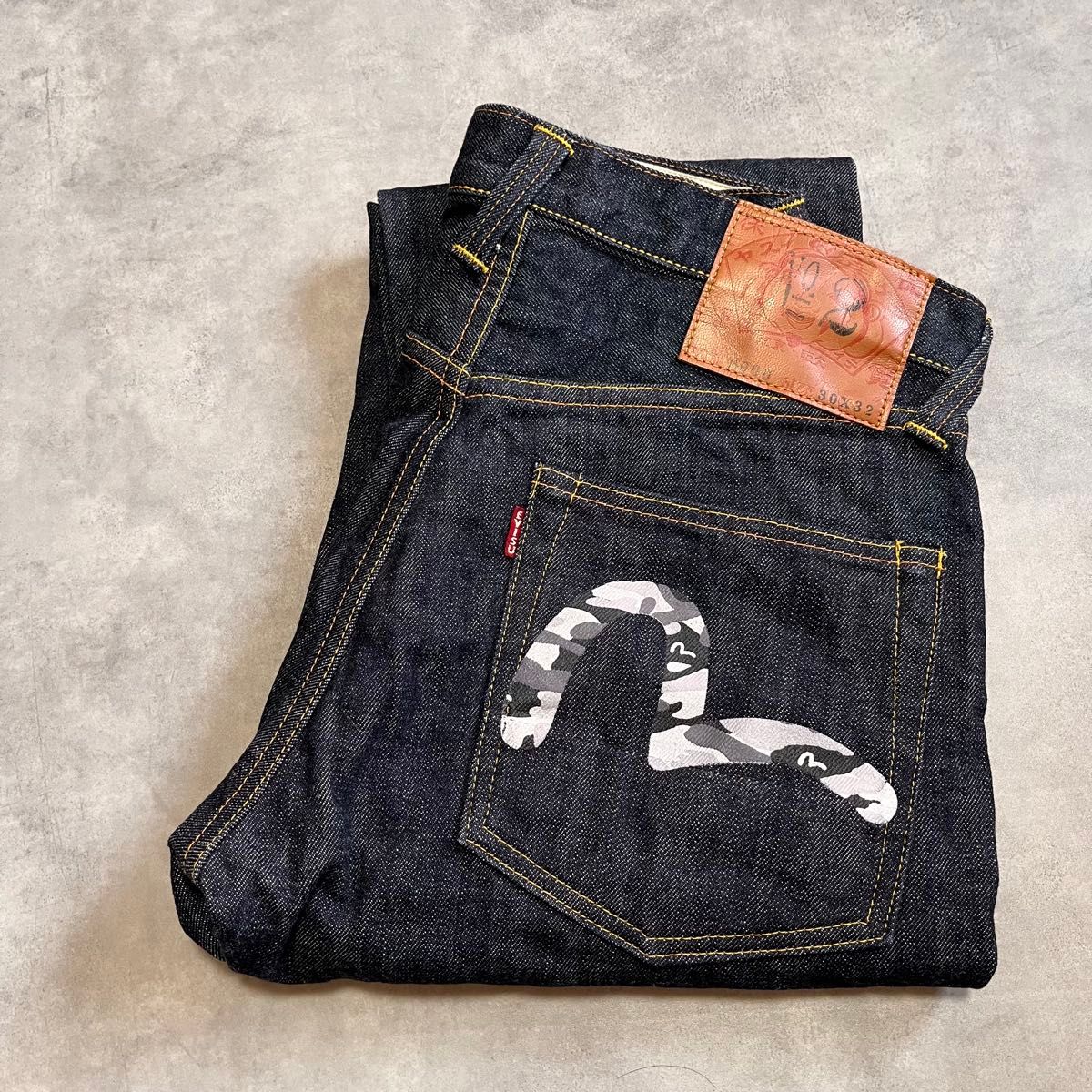 未使用品級】 30×32 EVISU エヴィス 濃い濃い デニムパンツ No 2