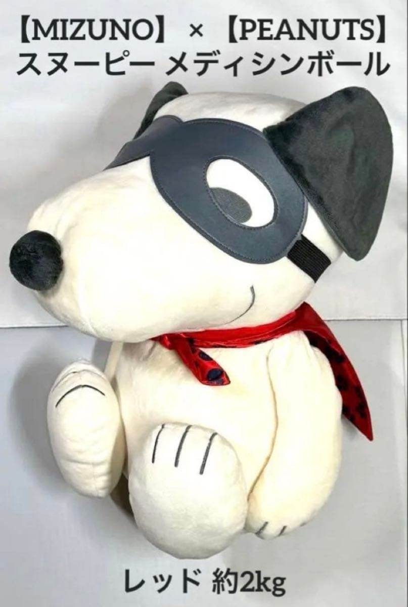 ミズノ 【PEANUTS】スヌーピー メディシンボール レッド 2kg｜Yahoo
