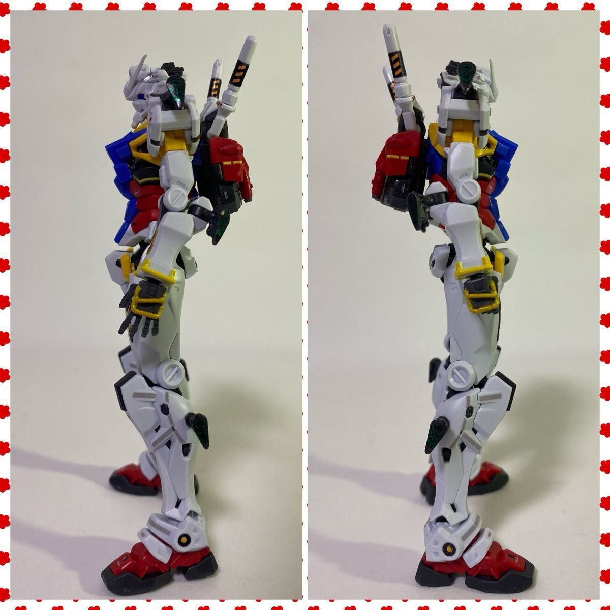 白いガンダム【組立済】ガンプラ HG ジオラマベース 階段ベース セット