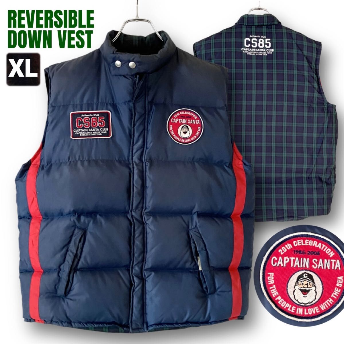 キャプテンサンタ リバーシブルダウンベスト/ダウン90% CAPTAIN SANTA