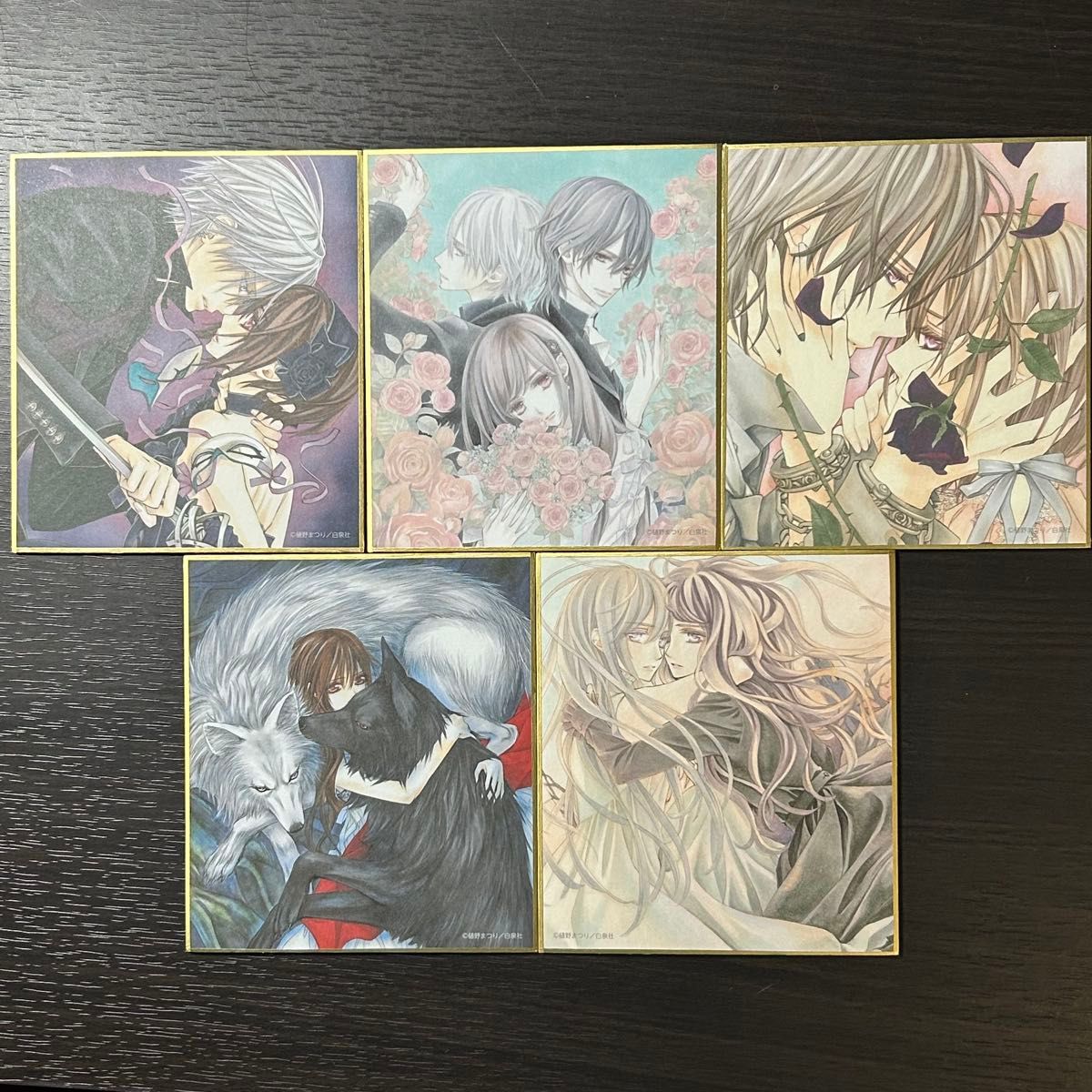 ヴァンパイア騎士 原画展 トレーディングミニ色紙 セット 展覧会 樋野