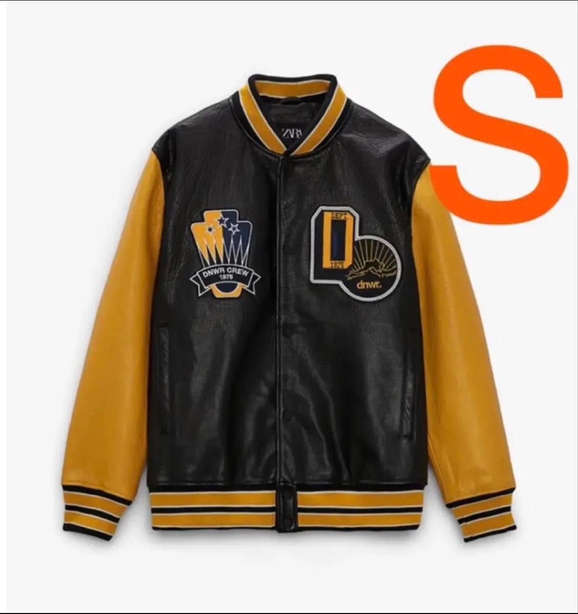 ZARA オールレザースタジャン ボンバージャケット Sサイズ｜Yahoo