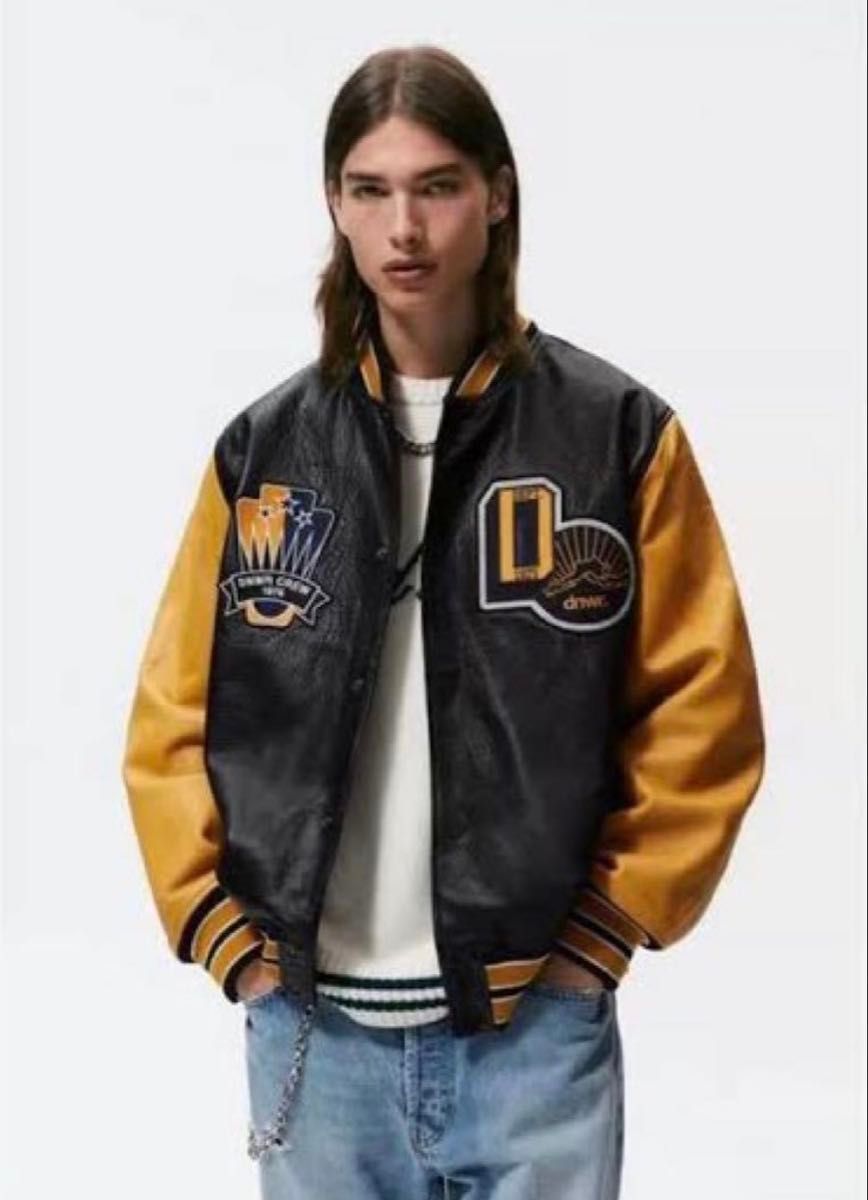 ZARA オールレザースタジャン ボンバージャケット Lサイズ｜Yahoo