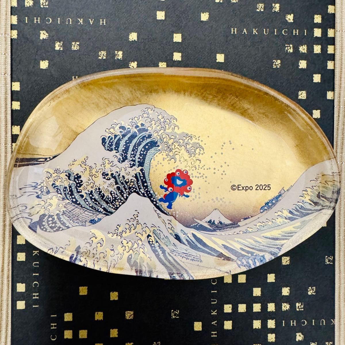 希少】箔一 金沢箔 ガラストレー ミャクミャク 北斎デザイン