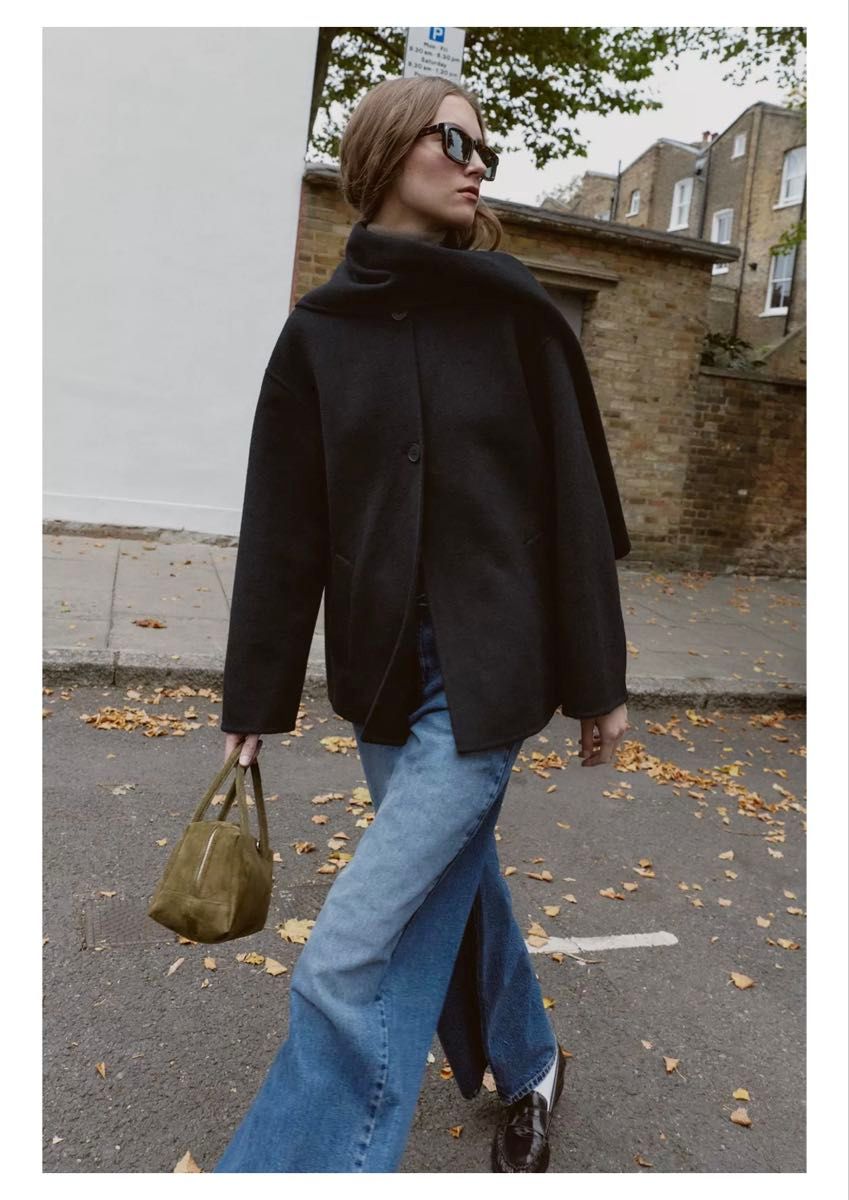 ZARAウール ショートスカーフコート｜Yahoo!フリマ（旧PayPayフリマ）