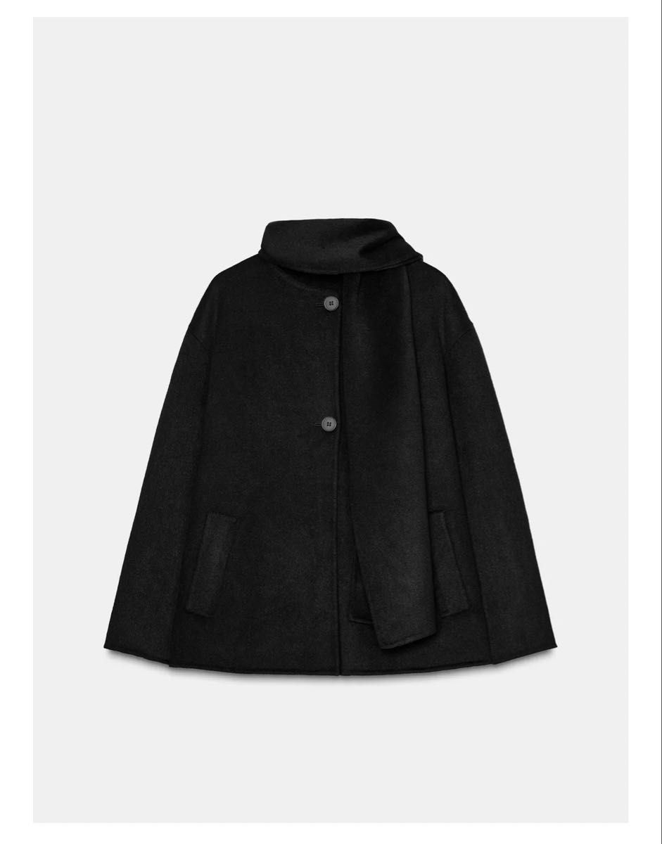 ZARAウール ショートスカーフコート｜Yahoo!フリマ（旧PayPayフリマ）