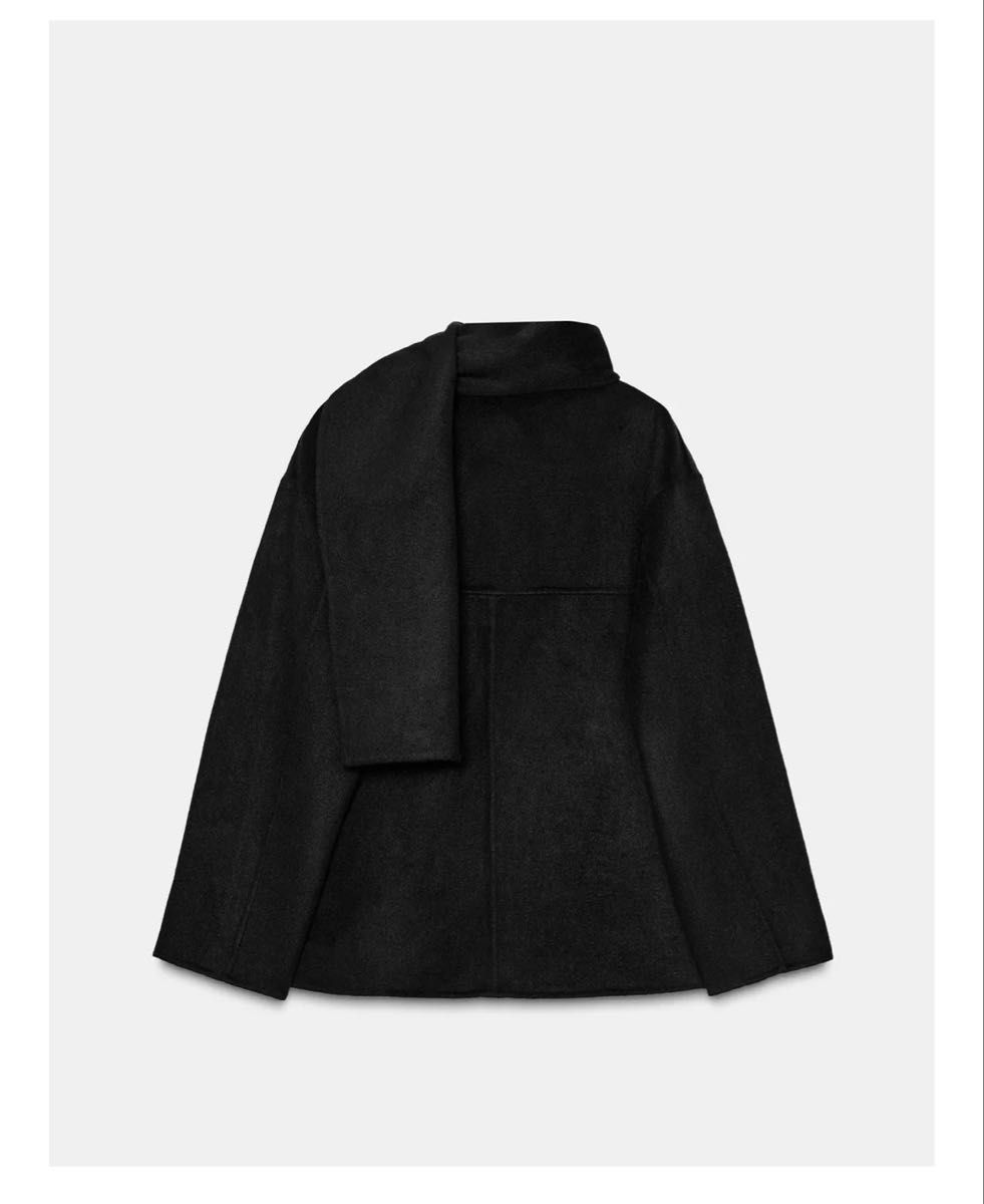 ZARAウール ショートスカーフコート｜Yahoo!フリマ（旧PayPayフリマ）