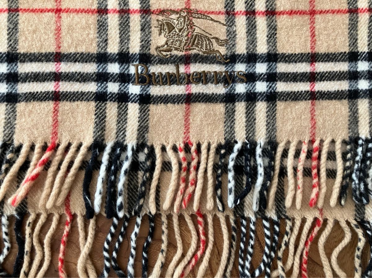 BURBERRY バーバリー チェック ウール100% ブランケット 膝掛け毛布