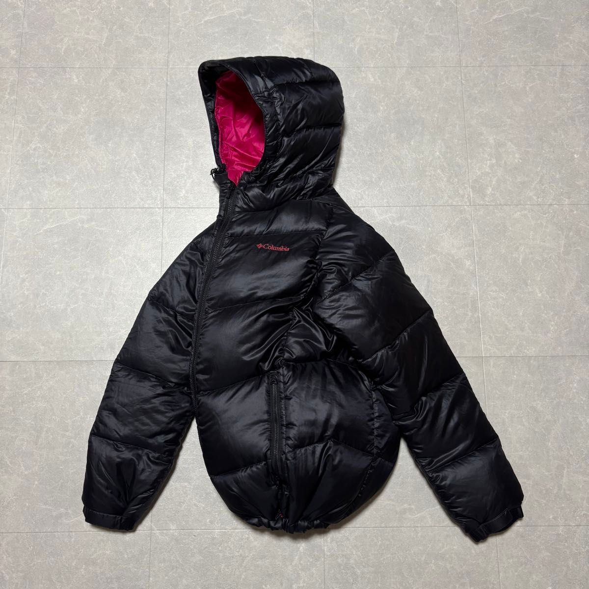 Columbia ダウン ドローコード 短丈 レディース ブラック ピンク L