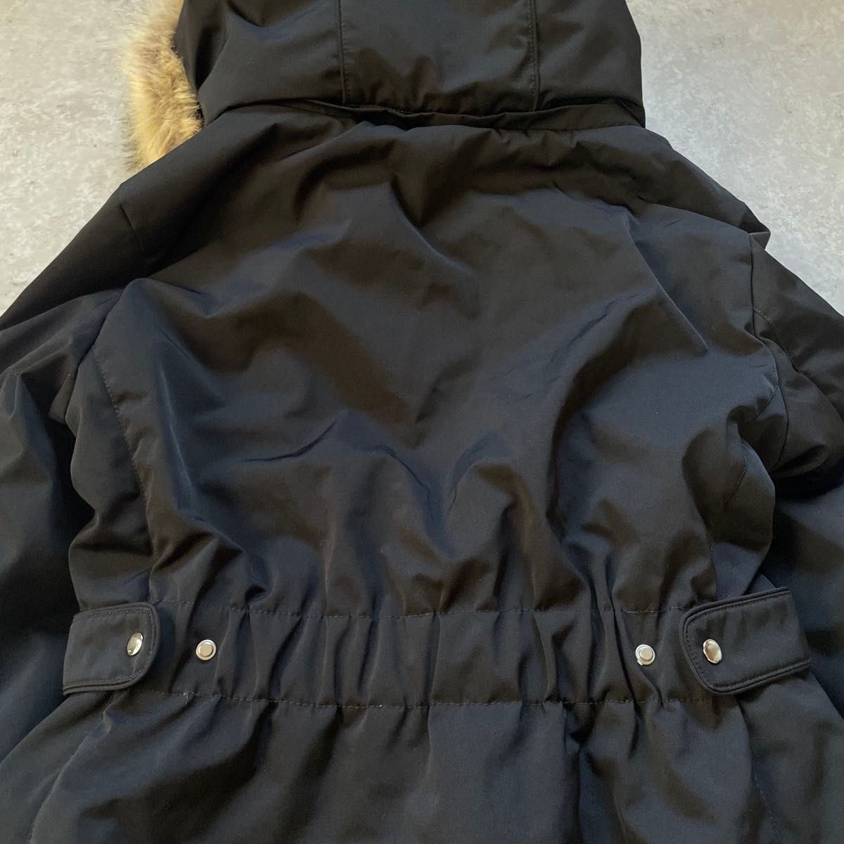 ZARA ファーコート 中綿ジャケット Lサイズ 黒 ダウンライク 内側ボア