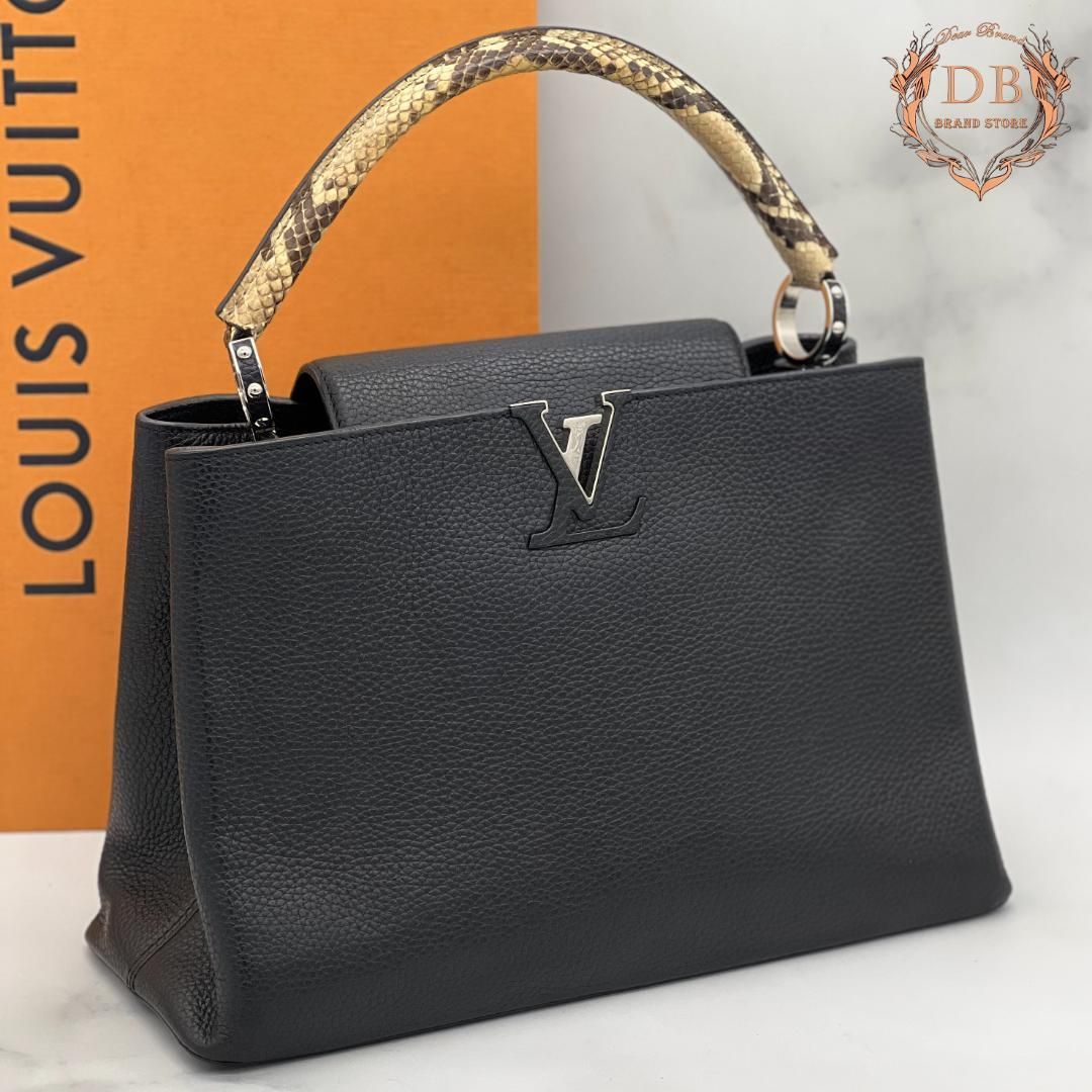 ルイヴィトン カプシーヌMM パイソン トリヨンレザー ブラック ハンド