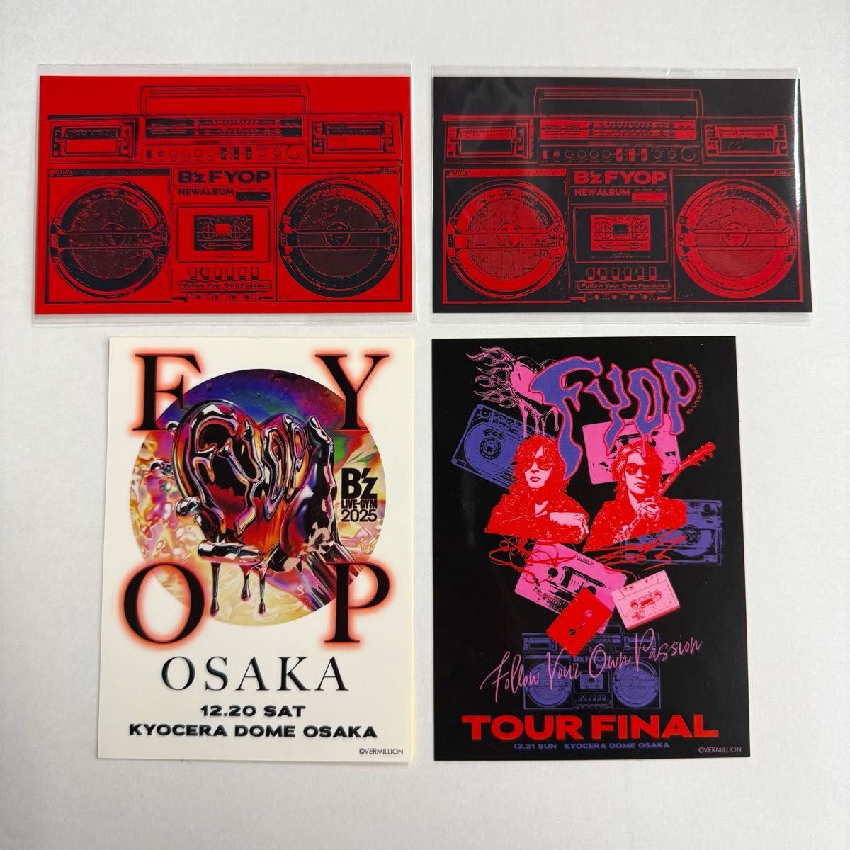 B'z FYOP ツアーファイナル会場限定ステッカー 4種 稲葉浩志 松本孝弘