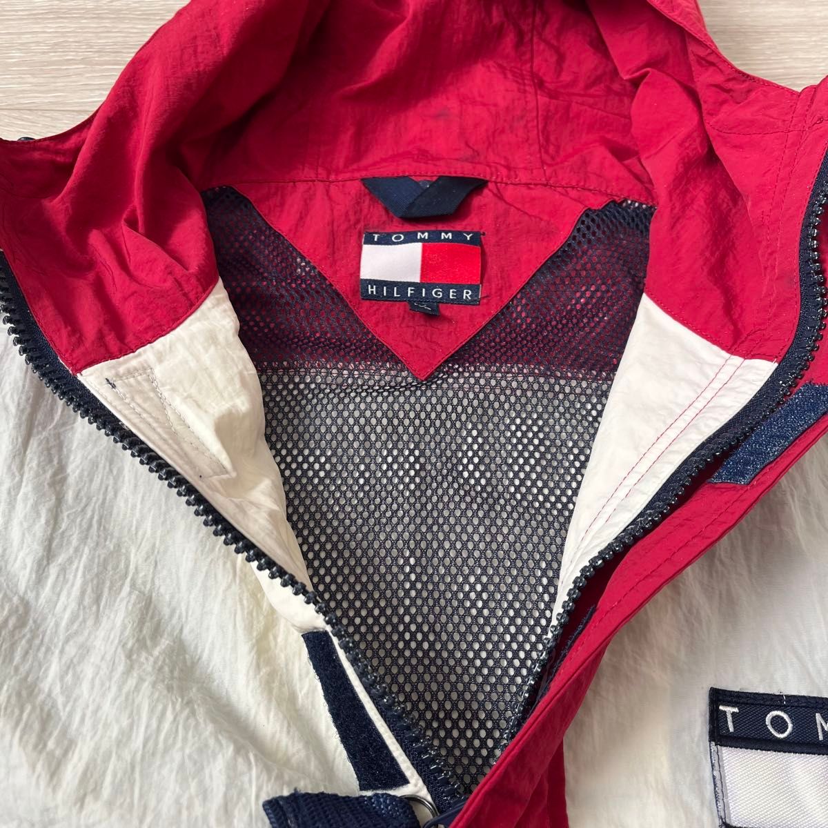 90s T-Pablow 着用 トミーヒルフィガー ナイロン アノラックパーカー