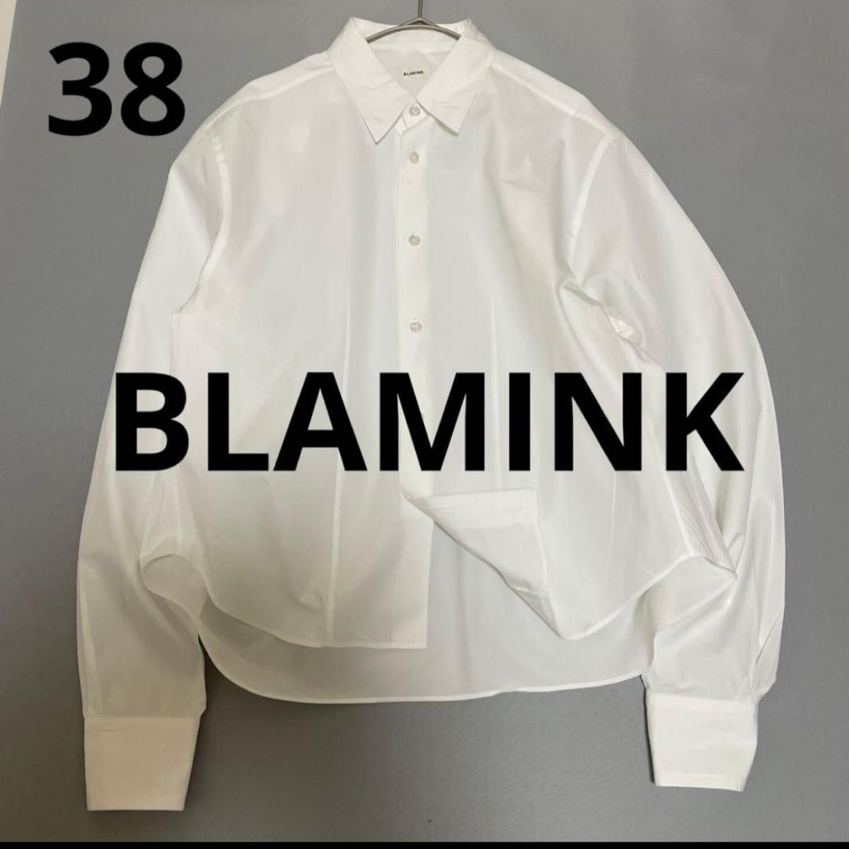 極美品 定価6.6万ブラミンク ブラウス シャツ 24SS ロゴ長袖 レギュラー
