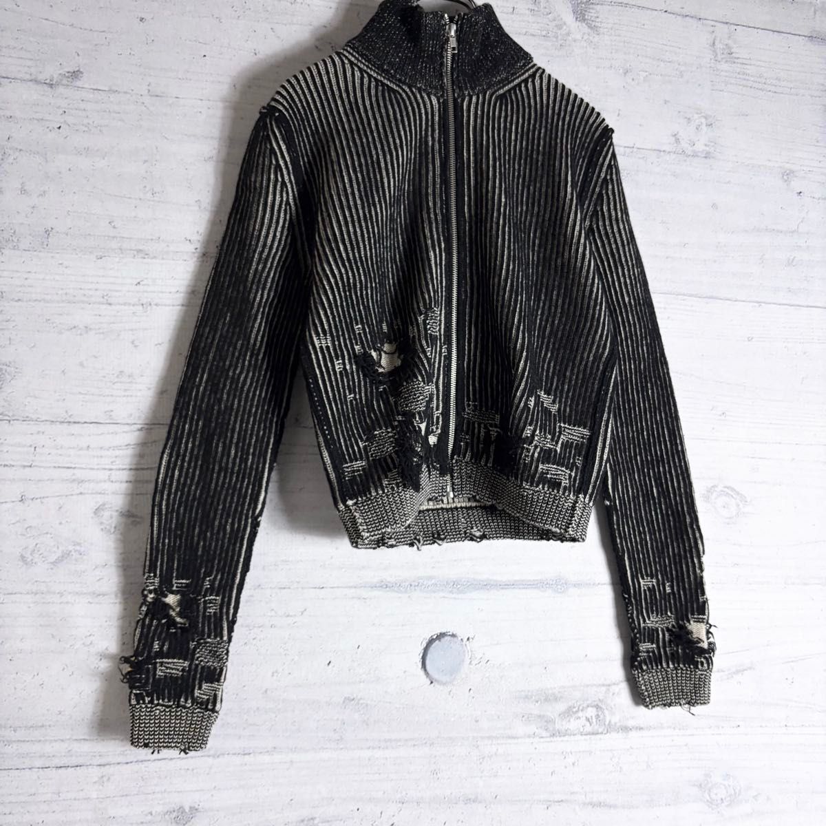 未使用タグ付 MM6 Maison Margiela ドライバーズニット ダメージ